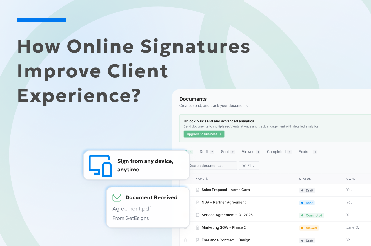 How Online Signatures Improve Client Experience?